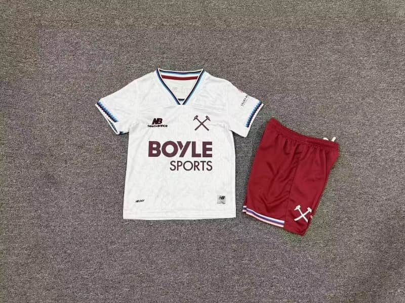 West Ham 26/27 Kids Away Soccer Jersey And Shorts West Ham 26/27 Kids Away Soccer Jersey And Shorts