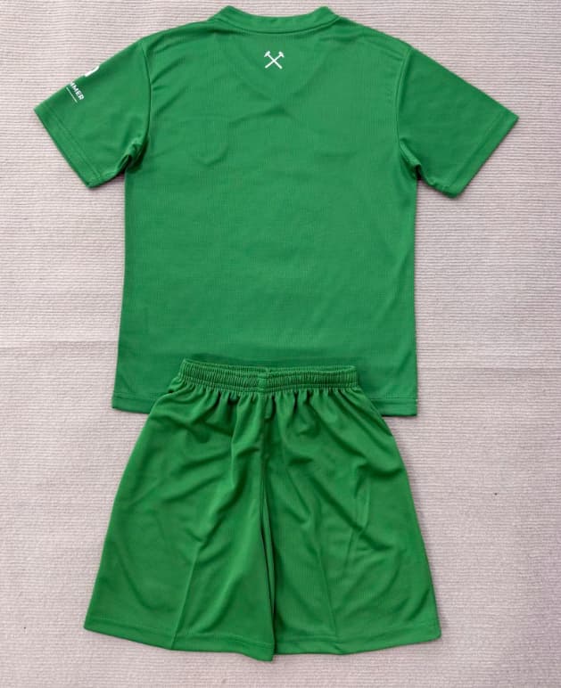West Ham 26/27 Kids Goalkeeper Green Soccer Jersey And Shorts