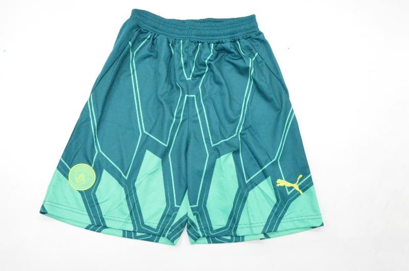 AAA(Thailand) Manchester City 26/27 Goalkeeper Green Soccer Shorts