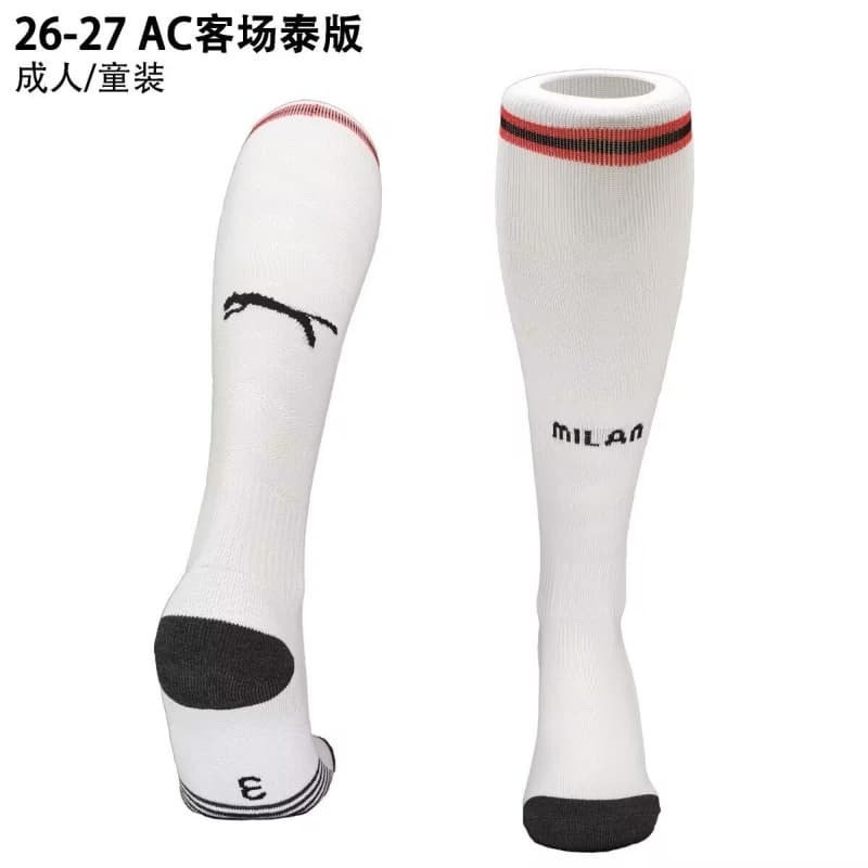 AAA(Thailand) AC Milan 26/27 Away Soccer Socks