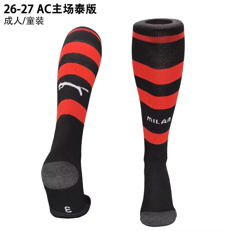 AAA(Thailand) AC Milan 26/27 Home Soccer Socks