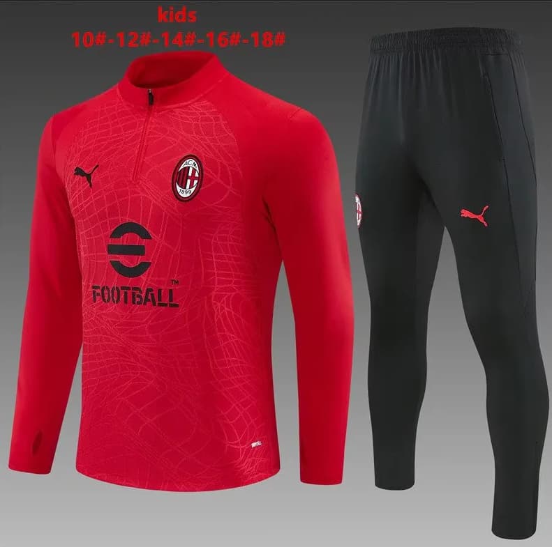 AC Milan 26/27 Kids Red Soccer Tracksuit AC Milan 26/27 Kids Red Soccer Tracksuit