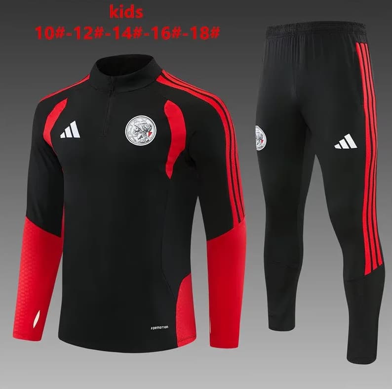 Ajax 26/27 Kids Black Soccer Tracksuit Ajax 26/27 Kids Black Soccer Tracksuit