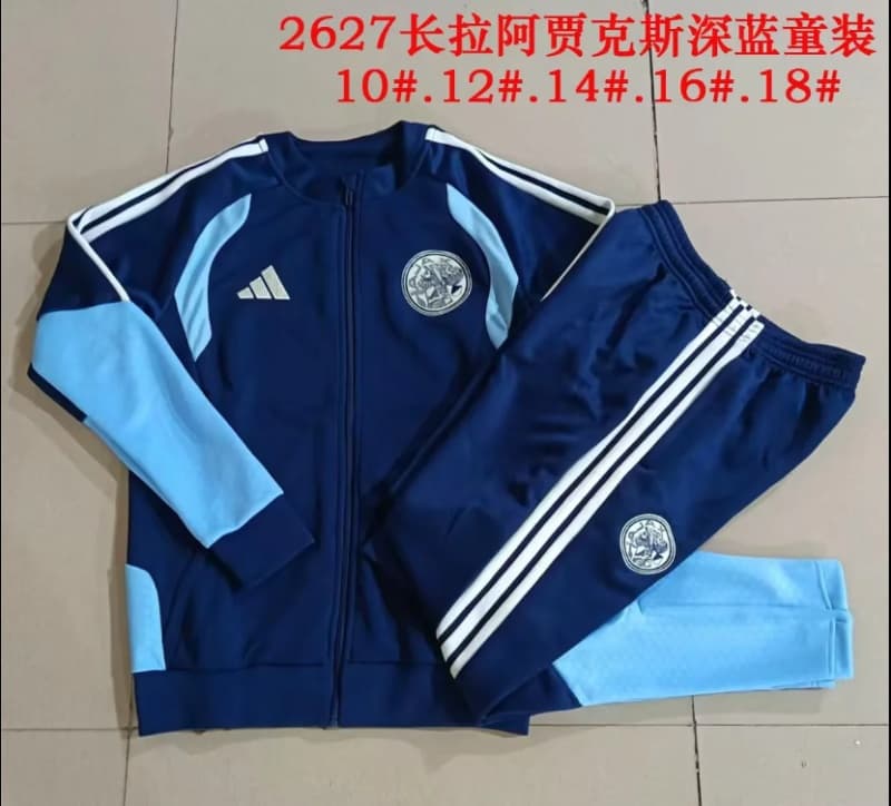 Ajax 26/27 Kids Dark Blue Soccer Tracksuit Ajax 26/27 Kids Dark Blue Soccer Tracksuit