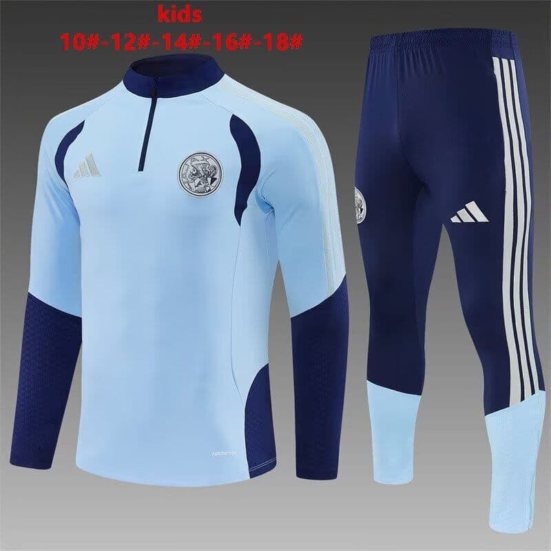 Ajax 26/27 Kids Light Blue Soccer Tracksuit