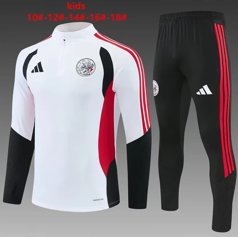Ajax 26/27 Kids White Soccer Tracksuit Ajax 26/27 Kids White Soccer Tracksuit