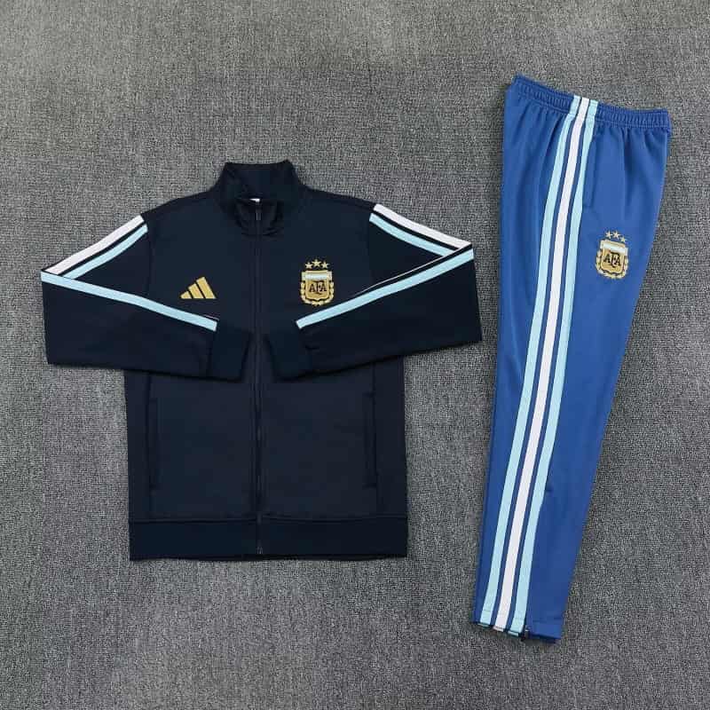 AAA(Thailand) Argentina 2026 Dark Blue Soccer Tracksuit 05 AAA(Thailand) Argentina 2026 Dark Blue Soccer Tracksuit 05