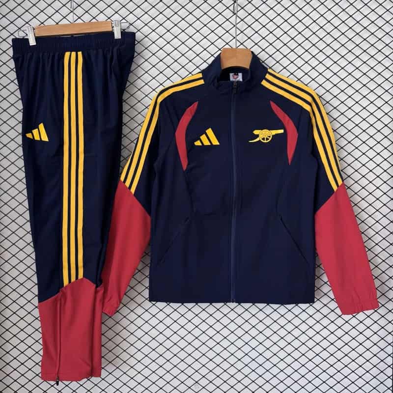 AAA(Thailand) Arsenal 26/27 Dark Blue Soccer Windbreaker Tracksuit 05