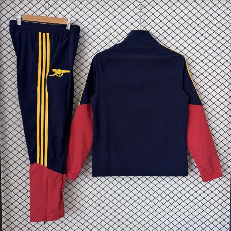 AAA(Thailand) Arsenal 26/27 Dark Blue Soccer Windbreaker Tracksuit 05