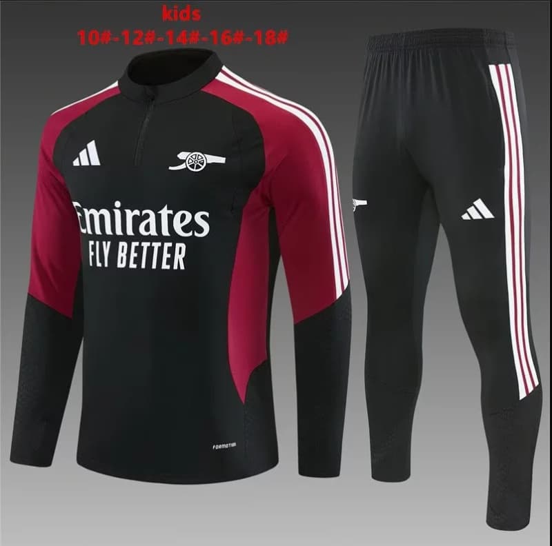 Arsenal 26/27 Kids Black Soccer Tracksuit 03
