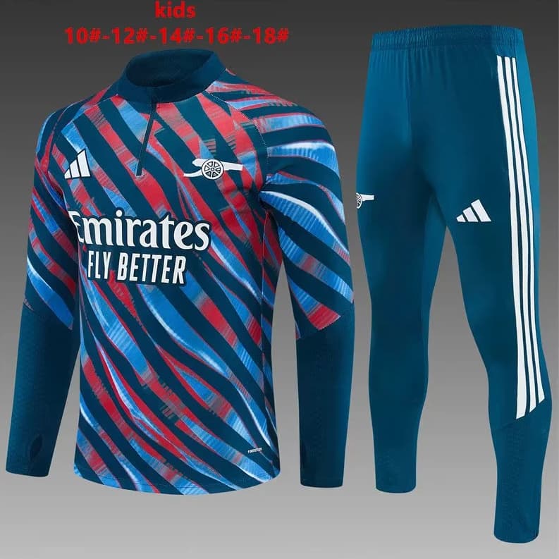 Arsenal 26/27 Kids Blue Red Soccer Tracksuit