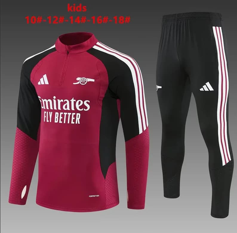 Arsenal 26/27 Kids Red Soccer Tracksuit 02