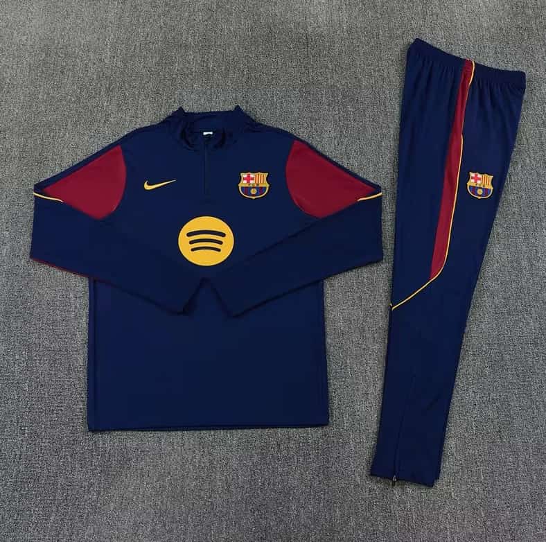 AAA(Thailand) Barcelona 26/27 Dark Blue Soccer Tracksuit