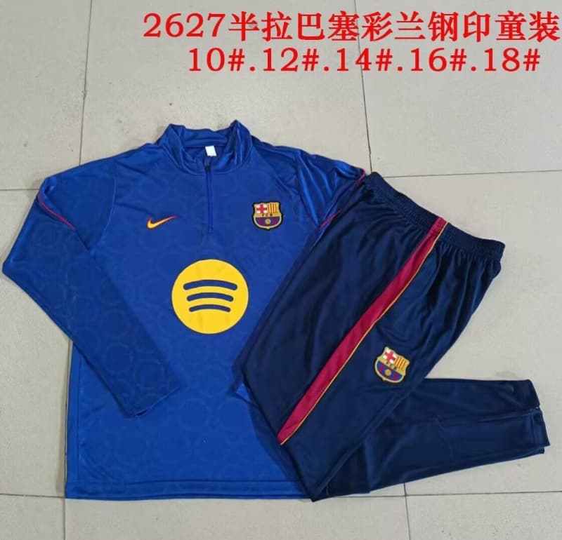 Barcelona 26/27 Kids Blue Soccer Tracksuit