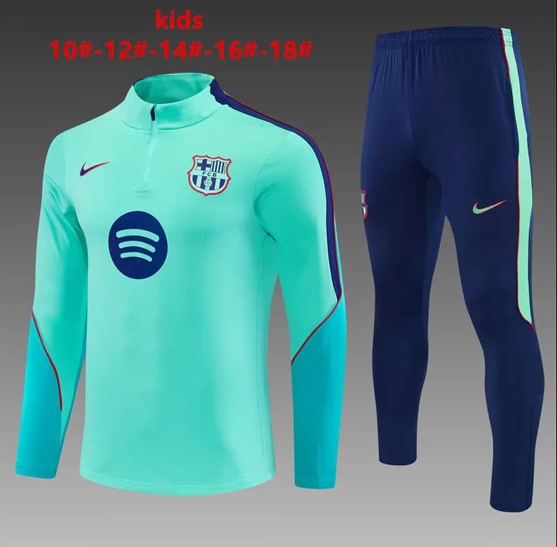 Barcelona 26/27 Kids Green Soccer Tracksuit Barcelona 26/27 Kids Green Soccer Tracksuit