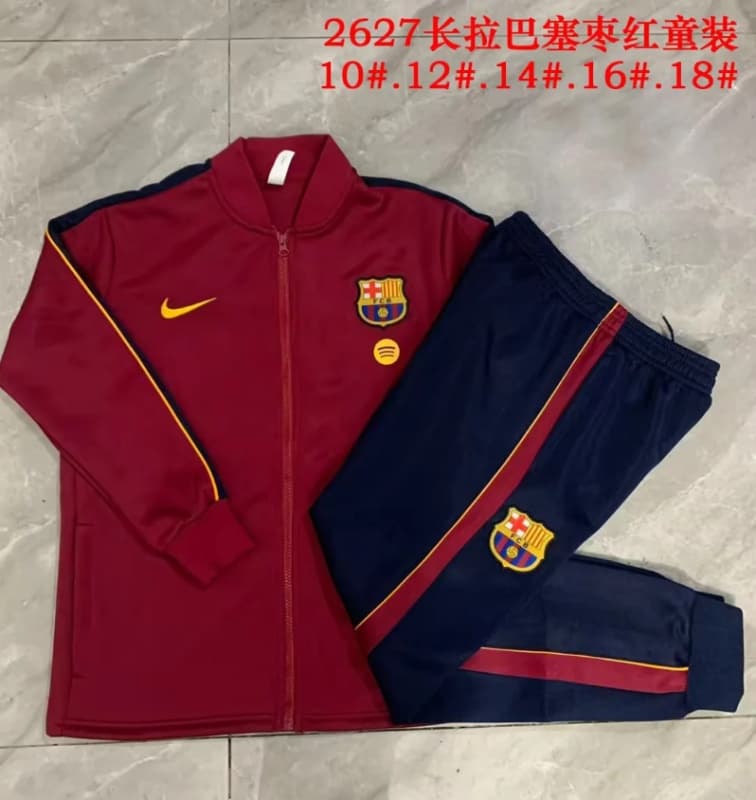 Barcelona 26/27 Kids Red Soccer Tracksuit Barcelona 26/27 Kids Red Soccer Tracksuit