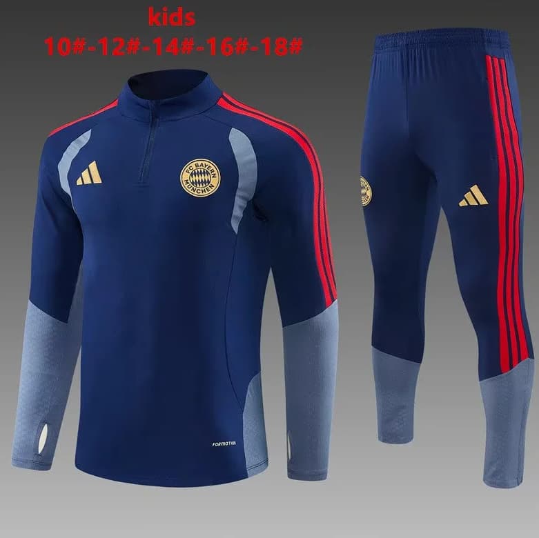 Bayern Munich 26/27 Kids Dark Blue Soccer Tracksuit
