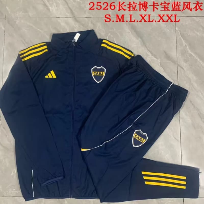 AAA(Thailand) Boca Juniors 2026 Dark Blue Soccer Tracksuit AAA(Thailand) Boca Juniors 2026 Dark Blue Soccer Tracksuit