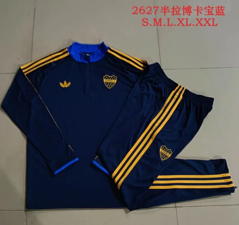 AAA(Thailand) Boca Juniors 2026 Dark Blue Soccer Tracksuit 03 AAA(Thailand) Boca Juniors 2026 Dark Blue Soccer Tracksuit 03