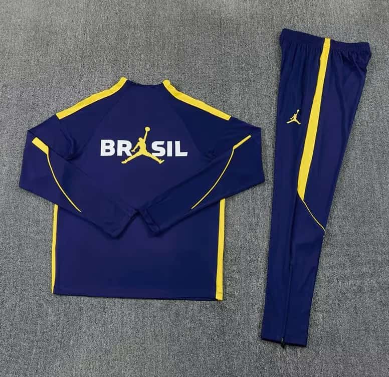 AAA(Thailand) Brazil 2026 Dark Blue Soccer Tracksuit