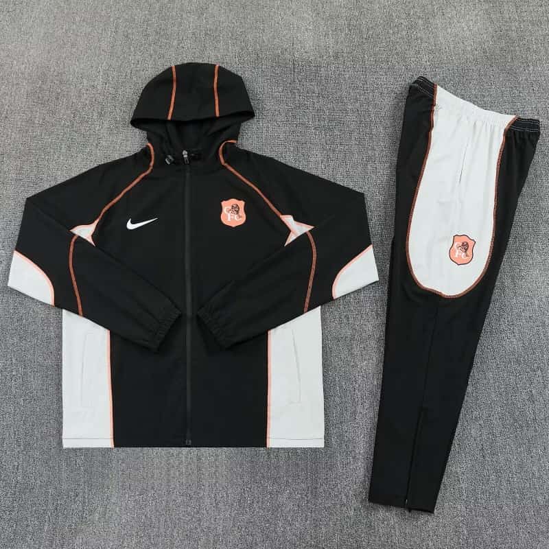 AAA(Thailand) Chelsea 26/27 Black Soccer Windbreaker Tracksuit AAA(Thailand) Chelsea 26/27 Black Soccer Windbreaker Tracksuit