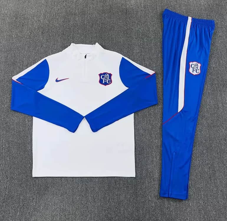 AAA(Thailand) Chelsea 26/27 White Soccer Tracksuit 02