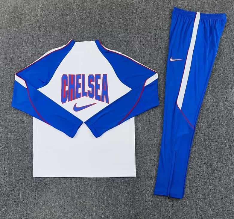 AAA(Thailand) Chelsea 26/27 White Soccer Tracksuit 02