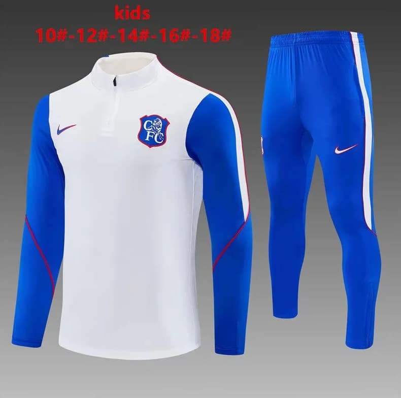 Chelsea 26/27 Kids White Soccer Tracksuit