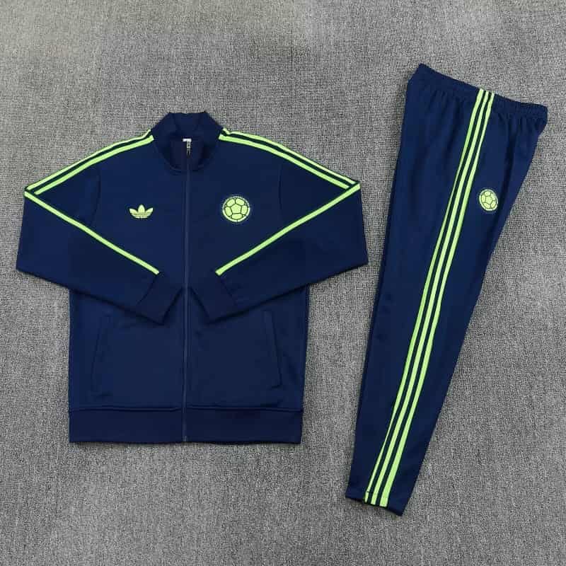 AAA(Thailand) Colombia 2026 Dark Blue Soccer Tracksuit 05 AAA(Thailand) Colombia 2026 Dark Blue Soccer Tracksuit 05