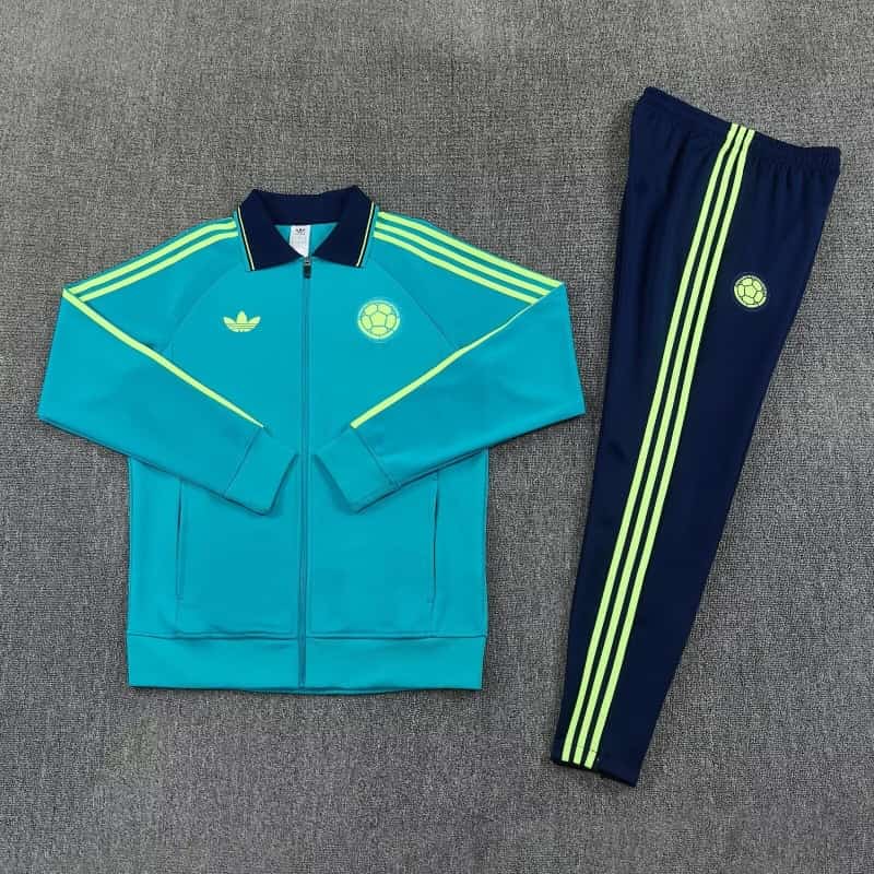 AAA(Thailand) Colombia 2026 Green Soccer Tracksuit AAA(Thailand) Colombia 2026 Green Soccer Tracksuit