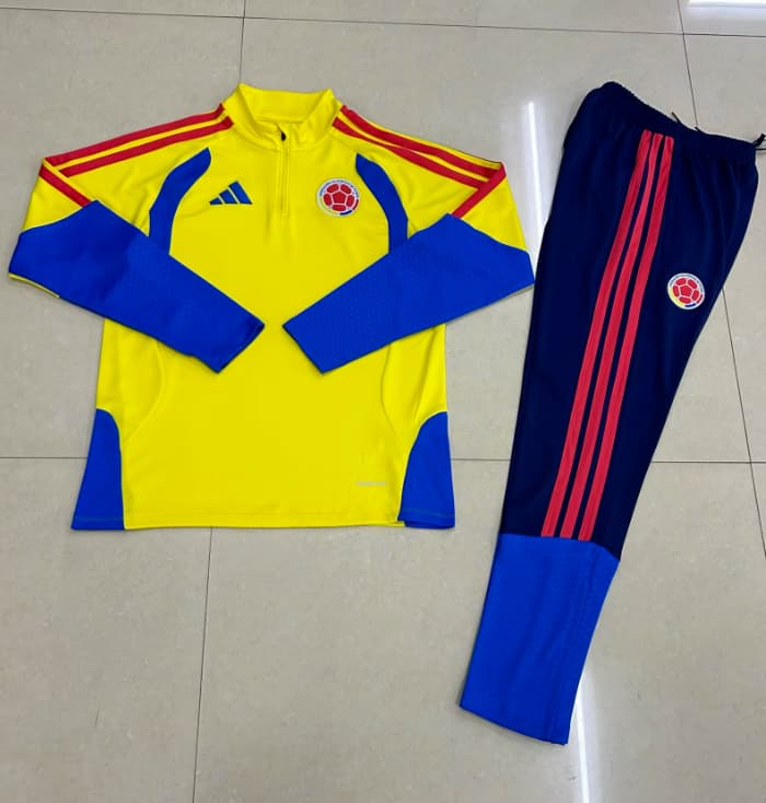 AAA(Thailand) Colombia 2026 Yellow Soccer Tracksuit AAA(Thailand) Colombia 2026 Yellow Soccer Tracksuit