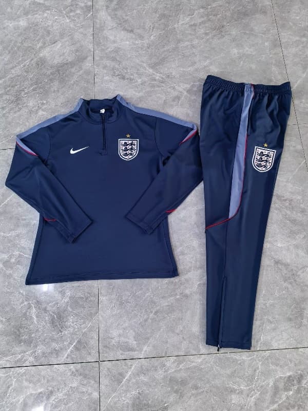 AAA(Thailand) England 2026 Dark Blue Soccer Tracksuit AAA(Thailand) England 2026 Dark Blue Soccer Tracksuit