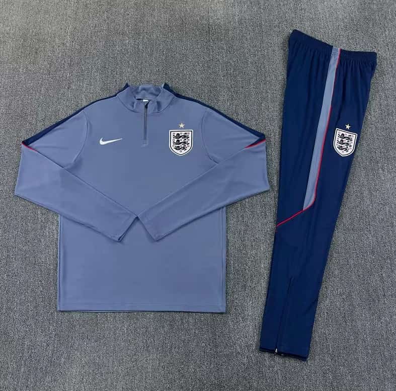 AAA(Thailand) England 2026 Grey Soccer Tracksuit AAA(Thailand) England 2026 Grey Soccer Tracksuit