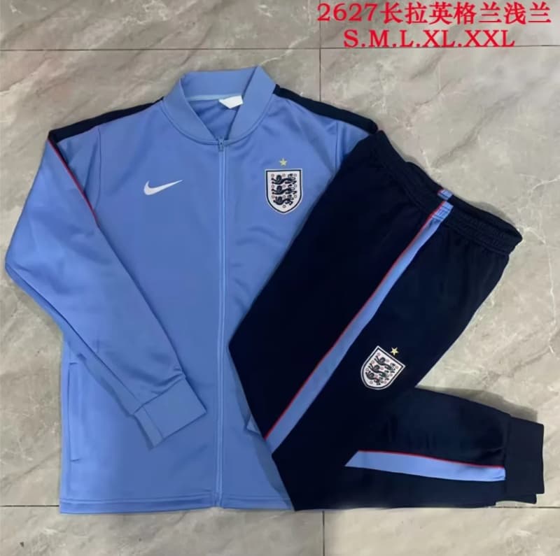 AAA(Thailand) England 2026 Blue Soccer Tracksuit 02
