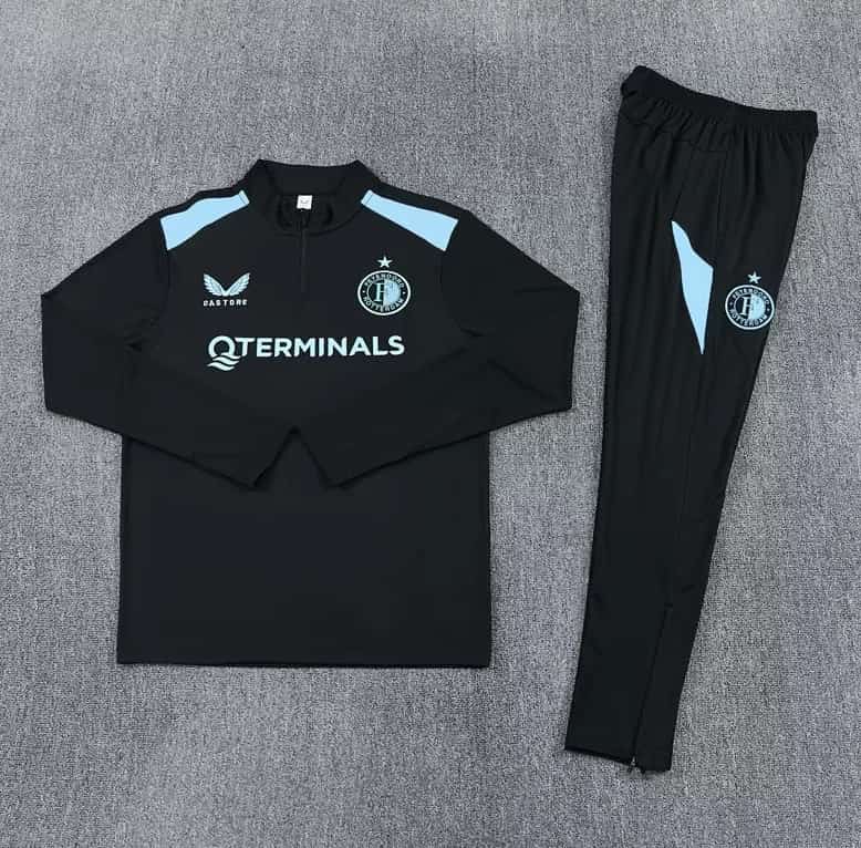 AAA(Thailand) Feyenoord 26/27 Black Soccer Tracksuit AAA(Thailand) Feyenoord 26/27 Black Soccer Tracksuit