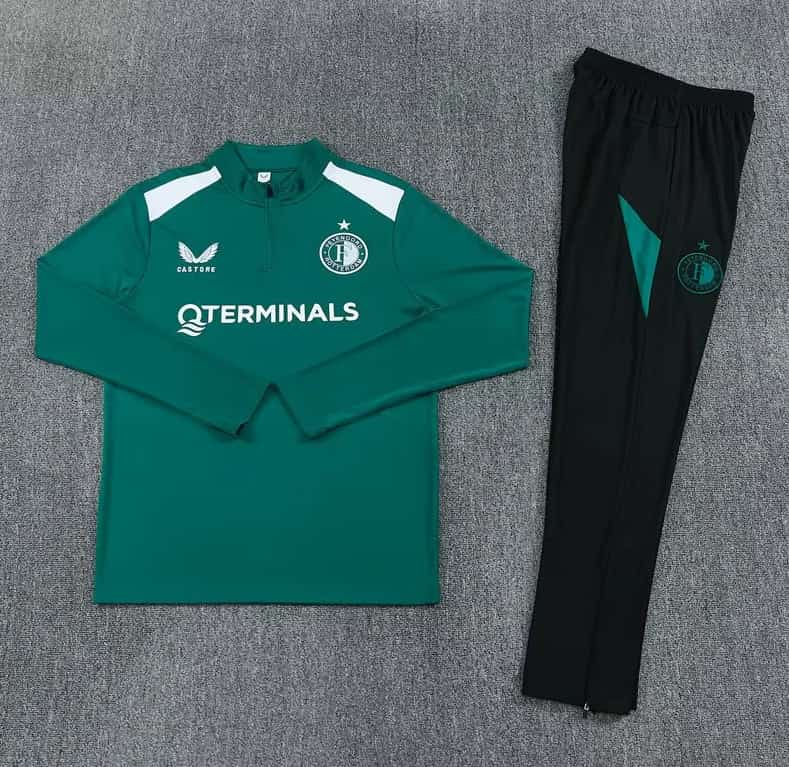 AAA(Thailand) Feyenoord 26/27 Green Soccer Tracksuit AAA(Thailand) Feyenoord 26/27 Green Soccer Tracksuit