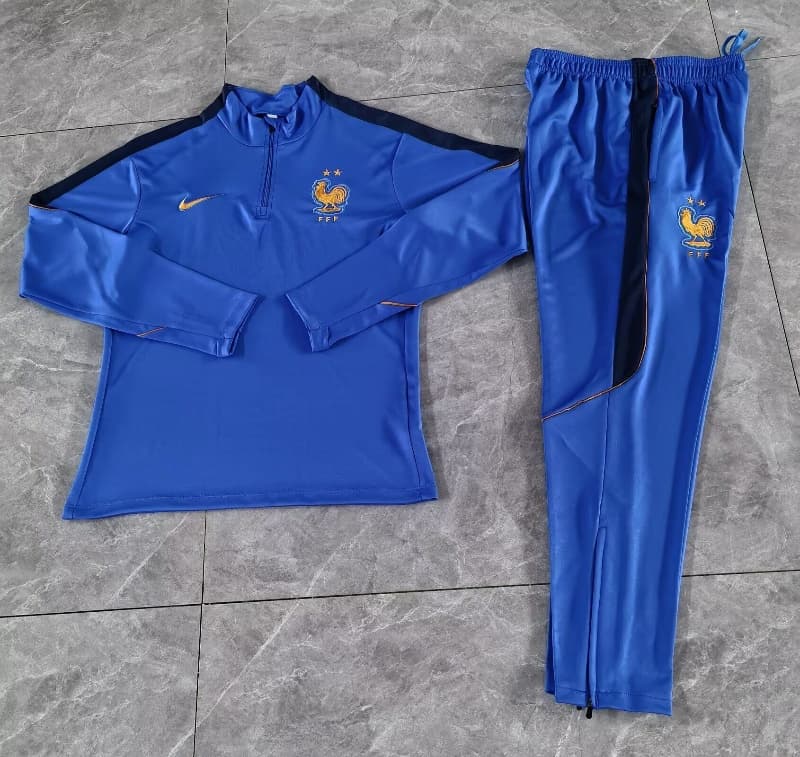 AAA(Thailand) France 2026 Blue Soccer Tracksuit AAA(Thailand) France 2026 Blue Soccer Tracksuit
