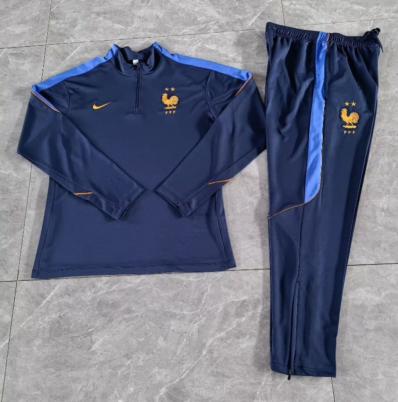 AAA(Thailand) France 2026 Dark Blue Soccer Tracksuit 03 AAA(Thailand) France 2026 Dark Blue Soccer Tracksuit 03