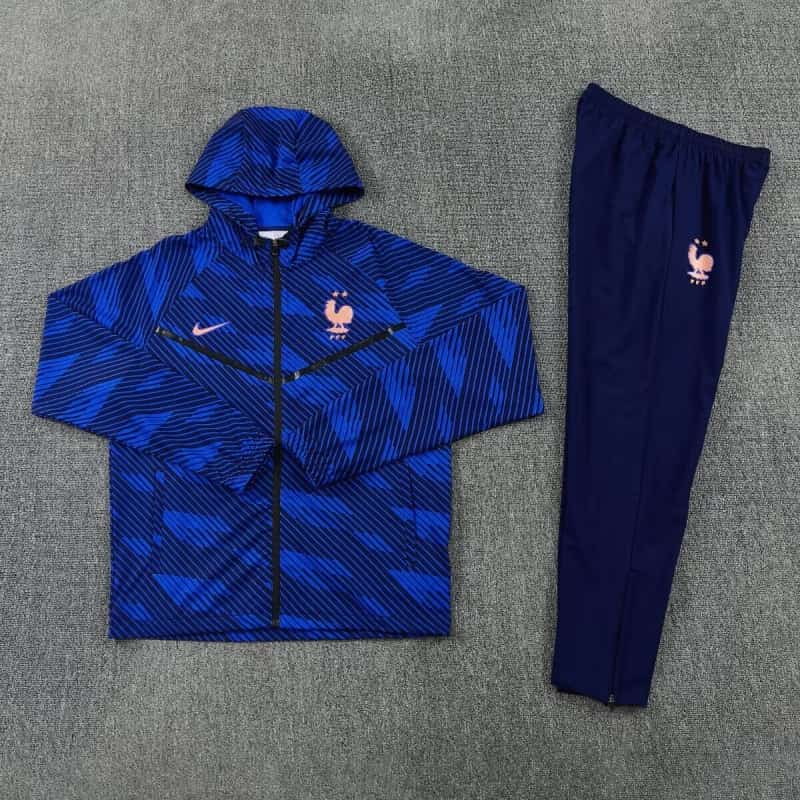 AAA(Thailand) France 2026 Blue Soccer Windbreaker Tracksuit 02 AAA(Thailand) France 2026 Blue Soccer Windbreaker Tracksuit 02