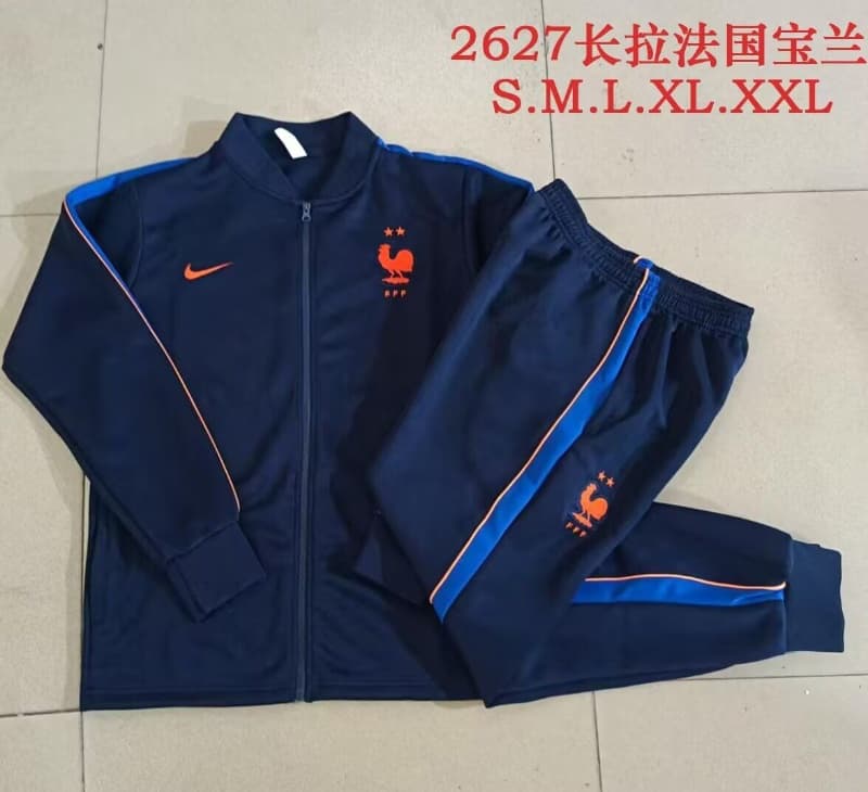 AAA(Thailand) France 2026 Dark Blue Soccer Tracksuit 05 AAA(Thailand) France 2026 Dark Blue Soccer Tracksuit 05