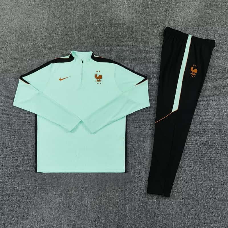 AAA(Thailand) France 2026 Green Soccer Tracksuit AAA(Thailand) France 2026 Green Soccer Tracksuit