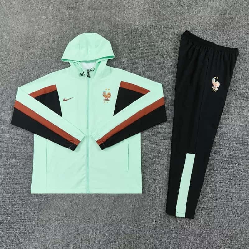 AAA(Thailand) France 2026 Green Soccer Tracksuit 02 AAA(Thailand) France 2026 Green Soccer Tracksuit 02