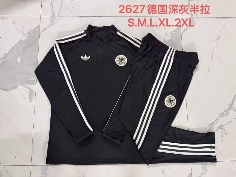 AAA(Thailand) Germany 2026 Black Soccer Tracksuit 05