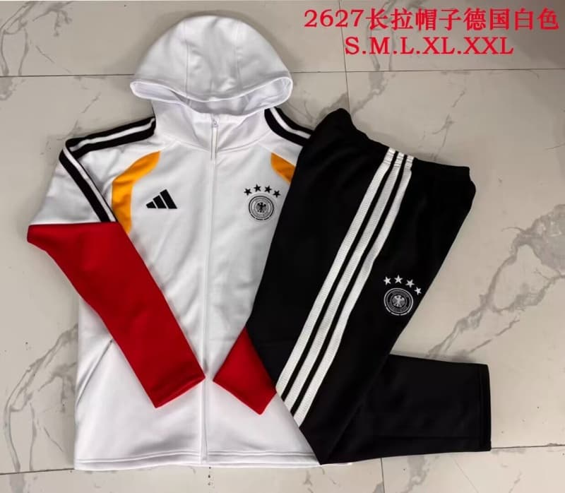 AAA(Thailand) Germany 2026 White Soccer Tracksuit 04