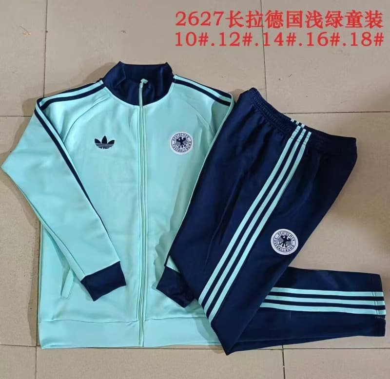 Germany 2026 Kids Green Soccer Tracksuit Germany 2026 Kids Green Soccer Tracksuit