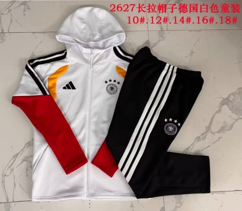 Germany 2026 Kids White Soccer Tracksuit