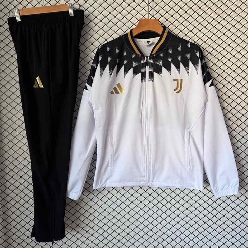AAA(Thailand) Juventus 26/27 White Soccer Windbreaker Tracksuit 04 AAA(Thailand) Juventus 26/27 White Soccer Windbreaker Tracksuit 04