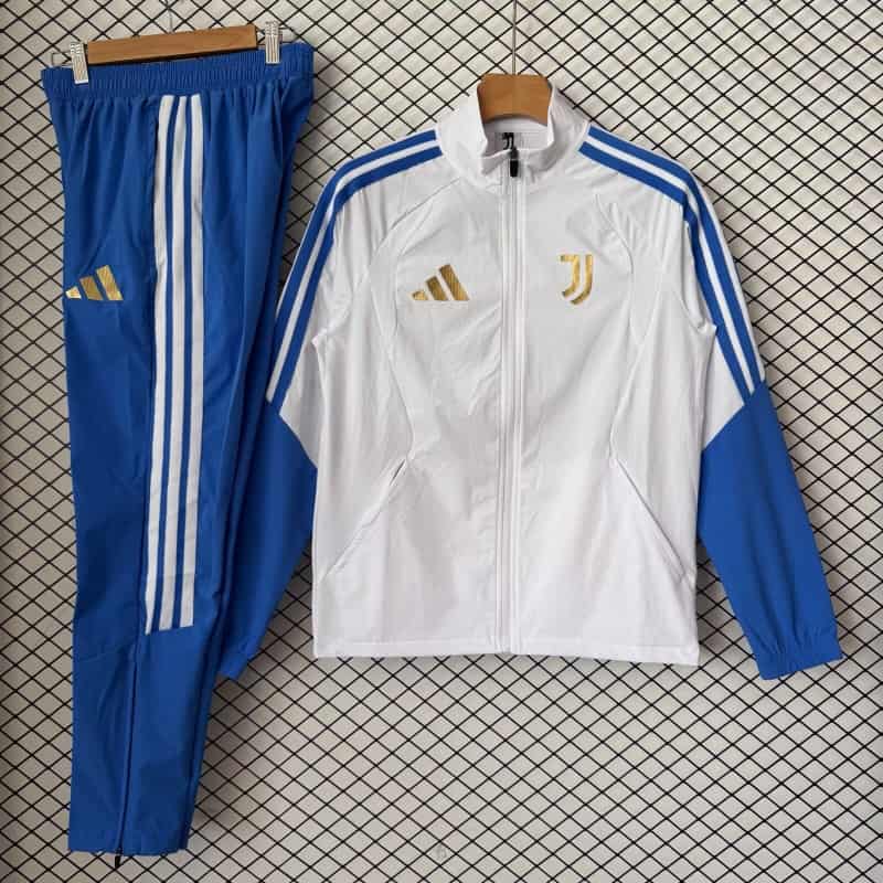 AAA(Thailand) Juventus 26/27 White Soccer Windbreaker Tracksuit 05 AAA(Thailand) Juventus 26/27 White Soccer Windbreaker Tracksuit 05