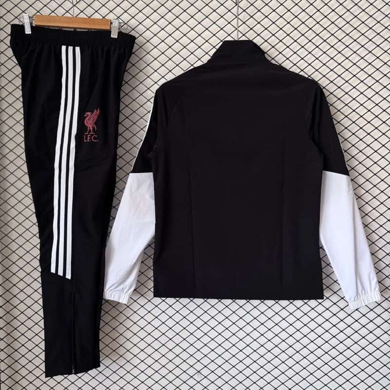 AAA(Thailand) Liverpool 26/27 Black Soccer Windbreaker Tracksuit 03