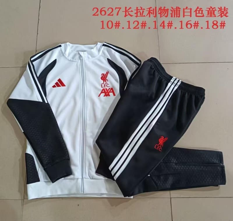 Liverpool 26/27 Kids White Soccer Tracksuit